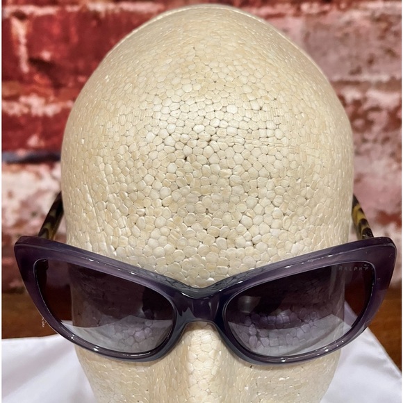 PREOWNED RALPH LAUREN RA 5190 SUNGLASSES ( NICE ) CAT EYE PURPLE TORTOISE - Picture 9 of 12